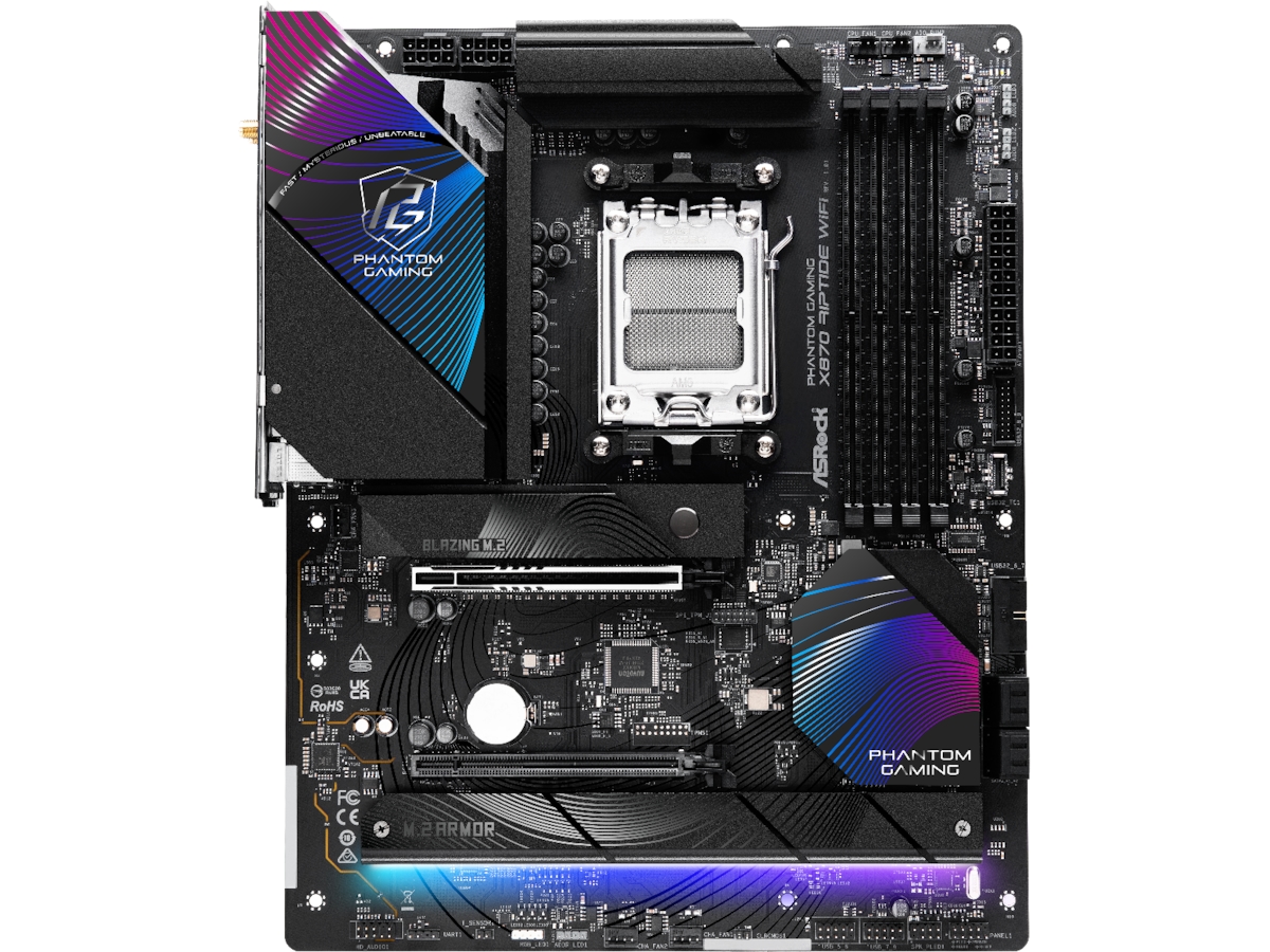 ASRock X870 Phantom Gaming Riptide WiFi Hovedkort -B-Grade Demo hovedkort