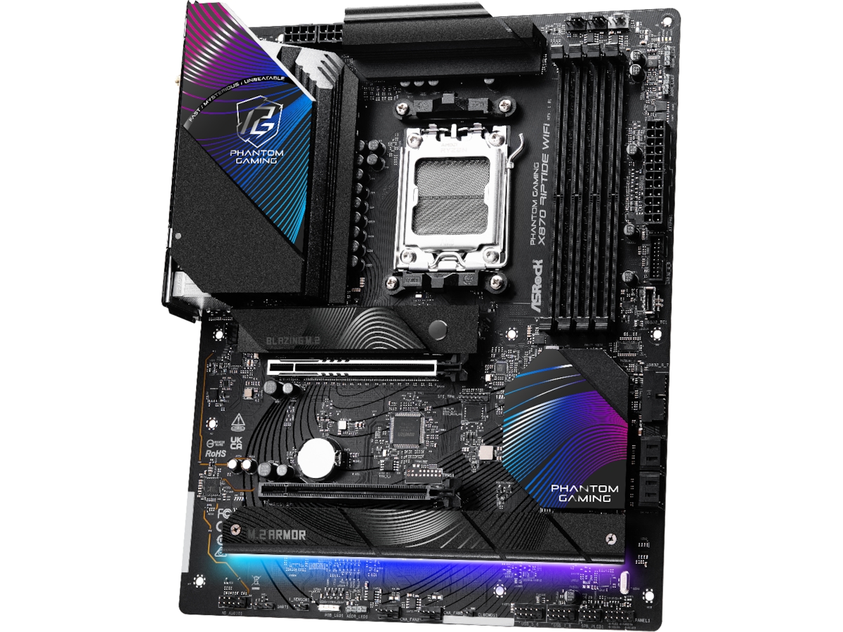 ASRock X870 Phantom Gaming Riptide WiFi Hovedkort -B-Grade Demo hovedkort