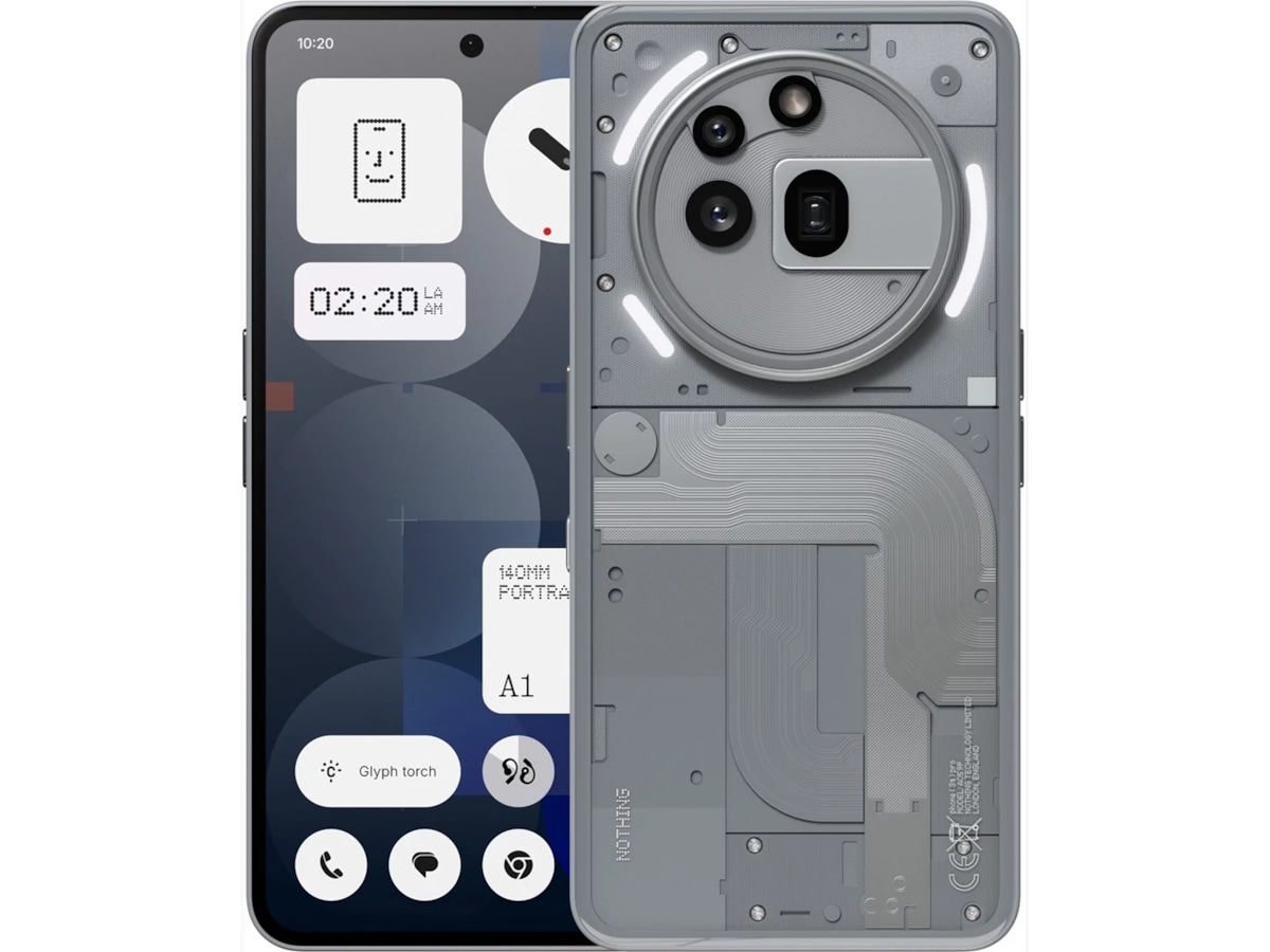 Nothing Phone (3a) Pro 12+256GB (grå) Mobiltelefoner