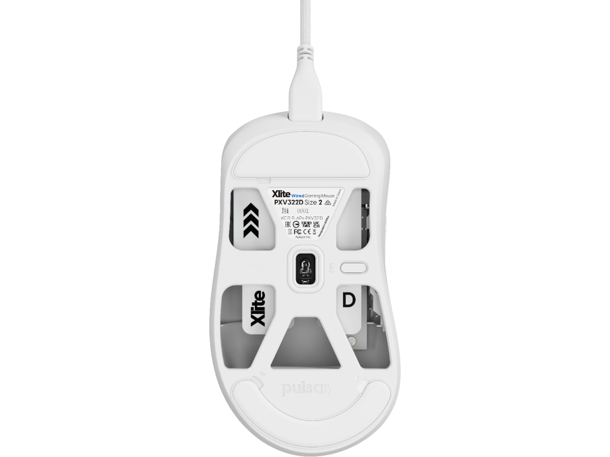 Pulsar Xlite gamingmus medium (hvit) Gamingmus