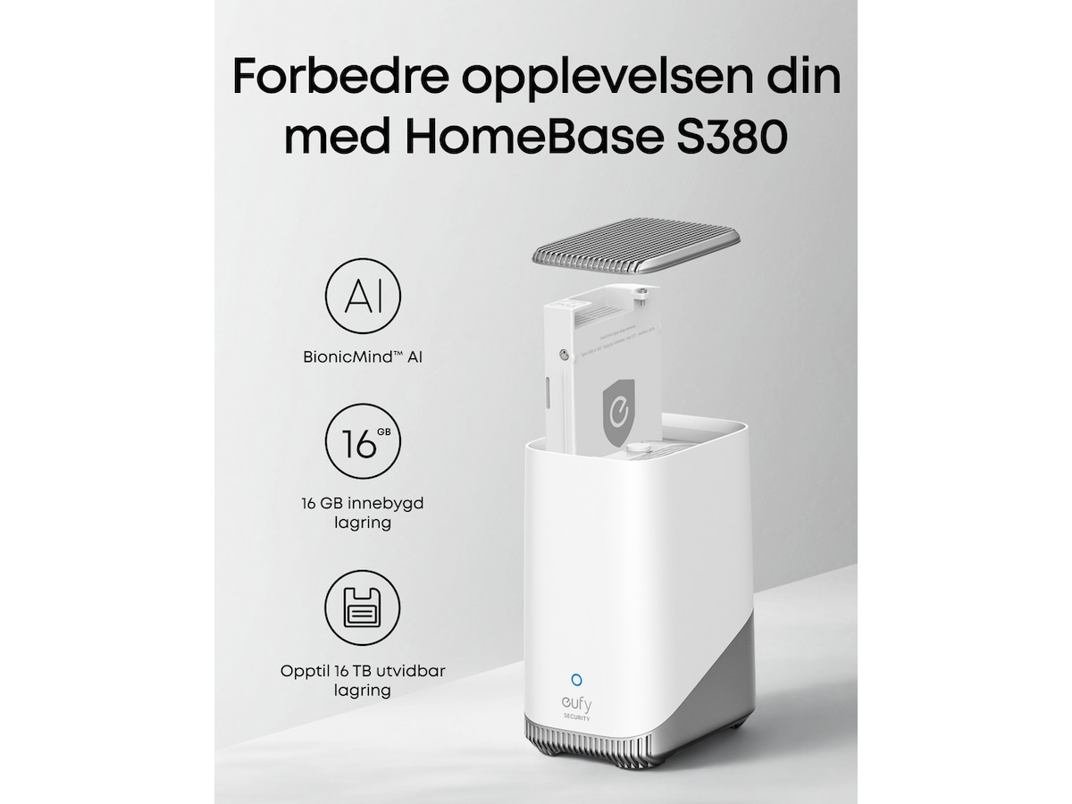 Eufy EufyCam 2x E40 overvåkningskamera (HomeBase S380) Overvåkningskameraer