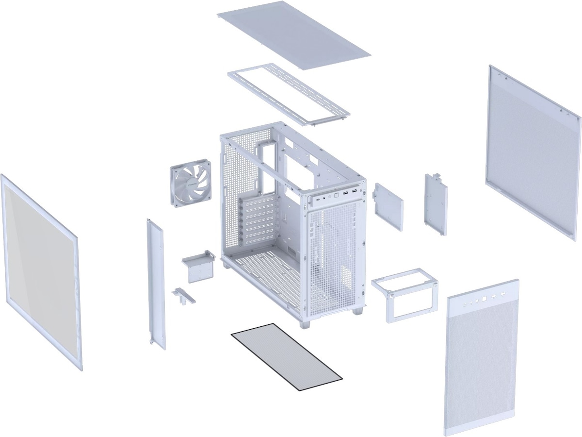 Asus Prime AP303 TG Mid Tower (hvit) Midi tower