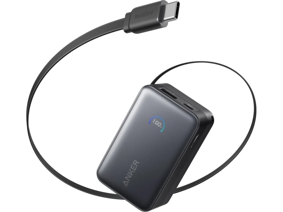 Anker Nano Power Bank 10K 45W (sort) Powerbank