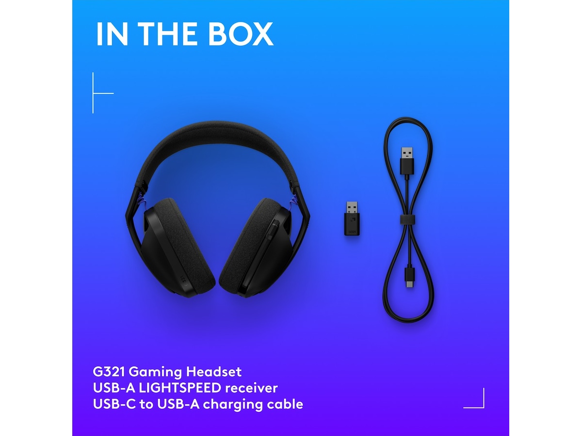 Logitech G321 Lightspeed Trådløst Gamingheadsett (sort) Gamingheadset