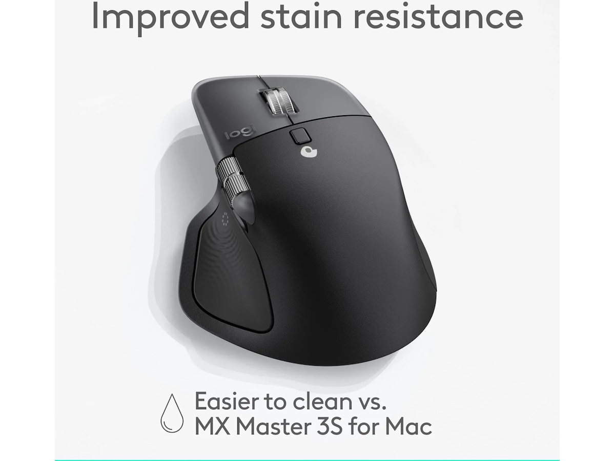 Logitech MX Master 4 for Mac Trådløs Mus (hvit sølv) Mus