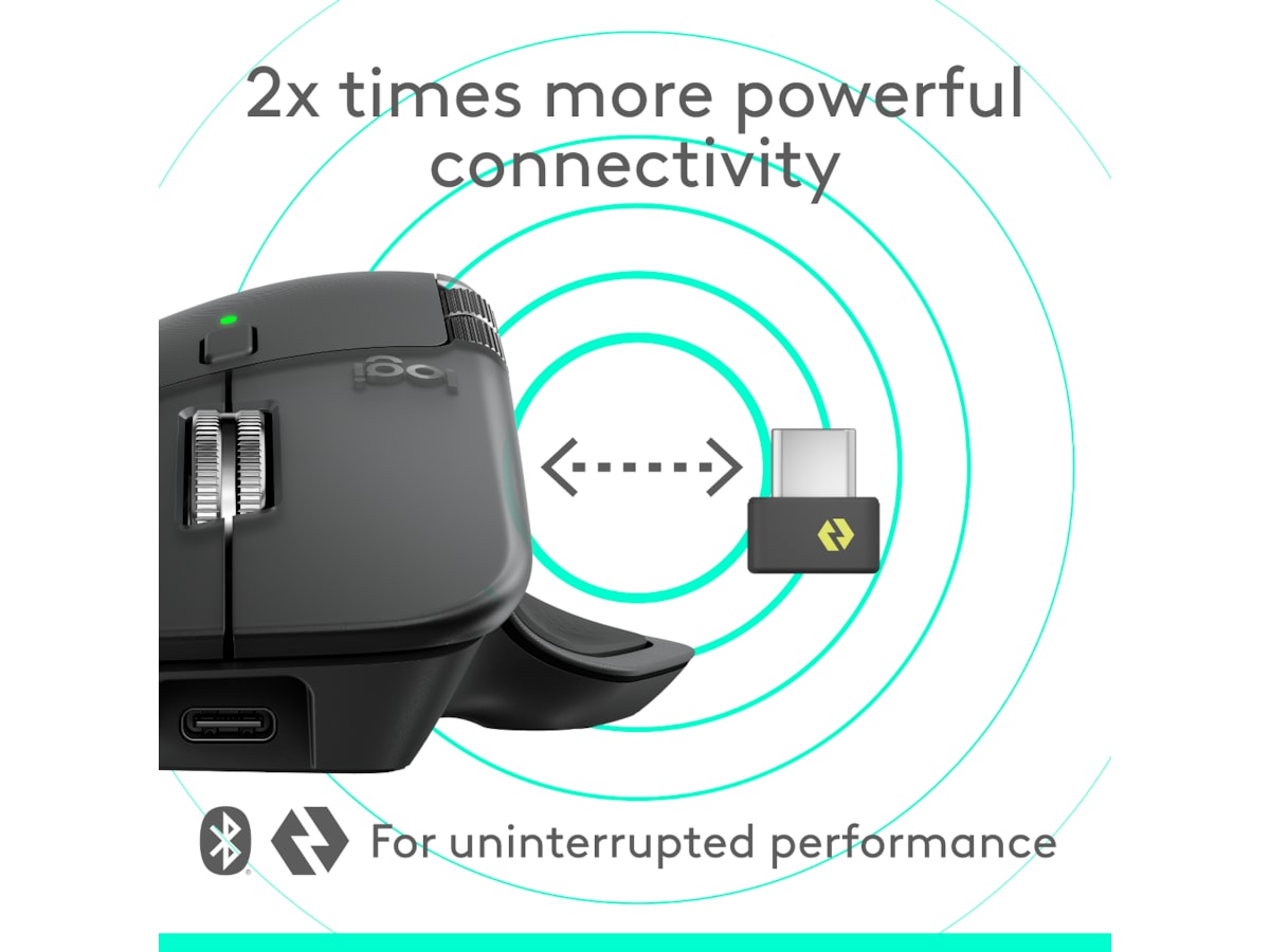 Logitech MX Master 4 Trådløs Ergonomisk Mus (grafittgrå) Mus