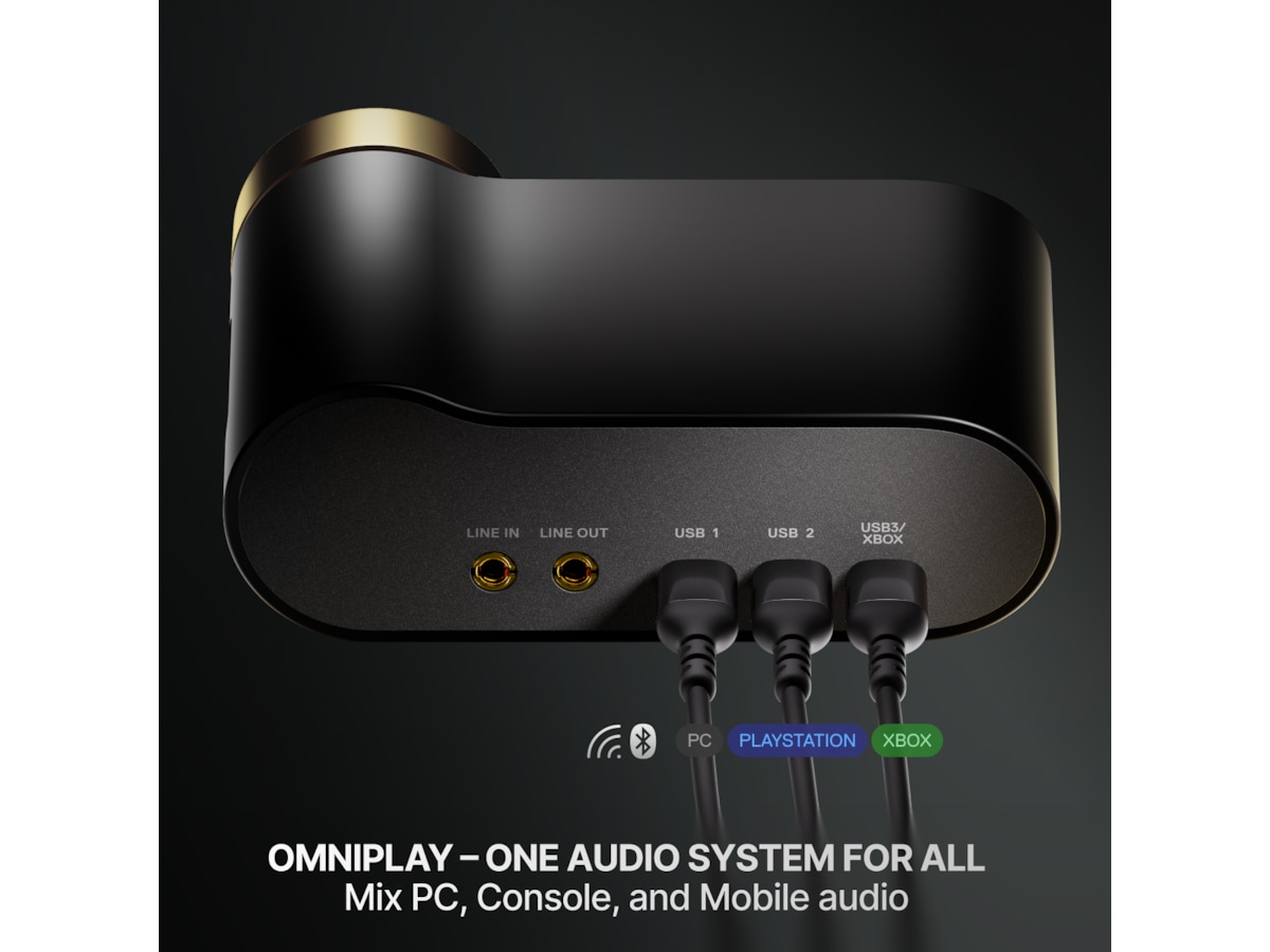 SteelSeries Arctis Nova Elite Trådløst Gamingheadset (salvie og gull) Gamingheadset