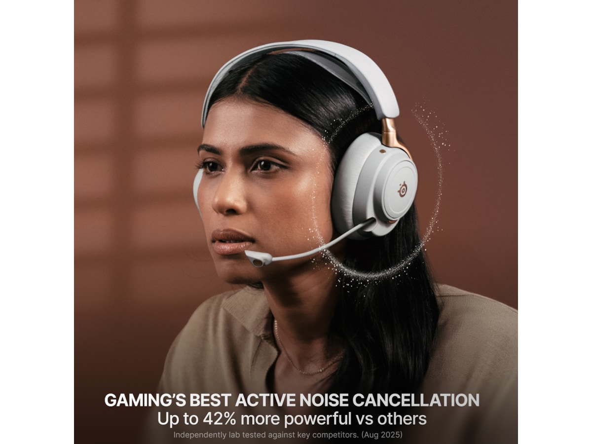 SteelSeries Arctis Nova Elite Trådløst Gamingheadset (salvie og gull) Gamingheadset