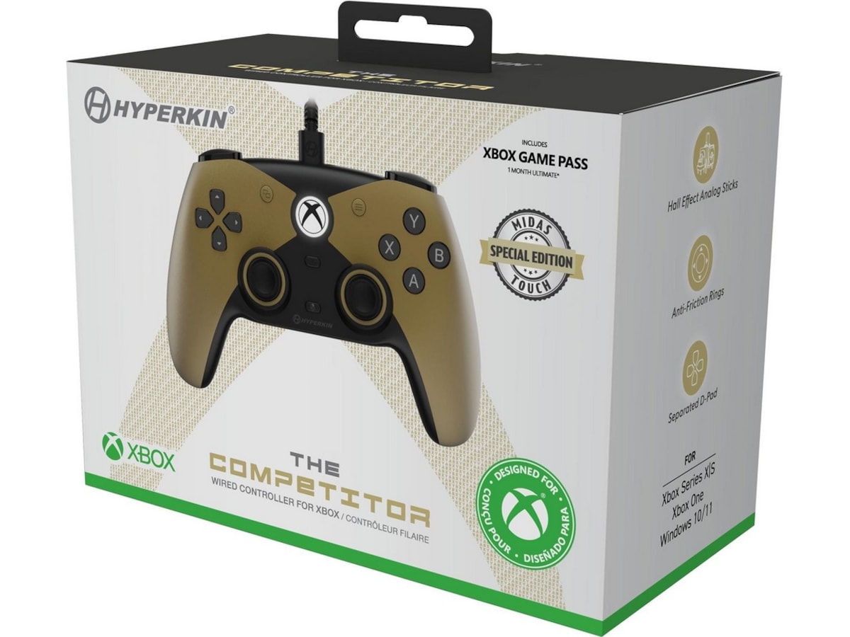 Hyperkin Competitor kablet Xbox-kontroller (gull) Tilbehør til spillkonsoller
