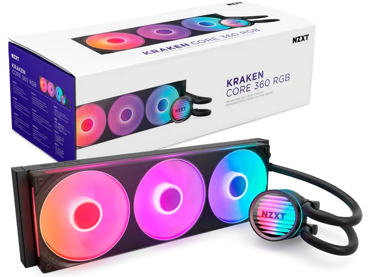 NZXT Kraken Core RGB 360mm AIO Kjøler (svart) CPU - Vannkjøling