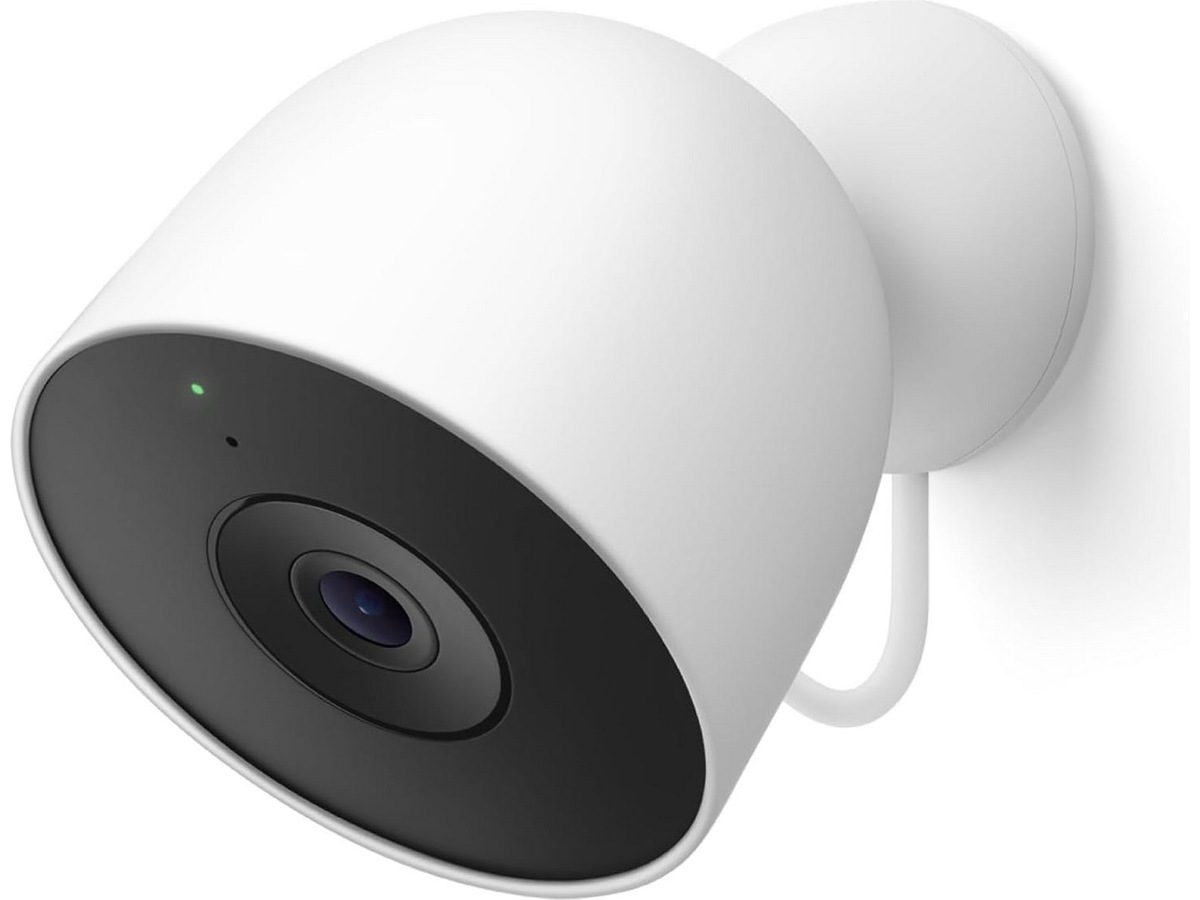 Google Nest Cam utendørs 2. gen (med ledning, hvit) Overvåkningskameraer