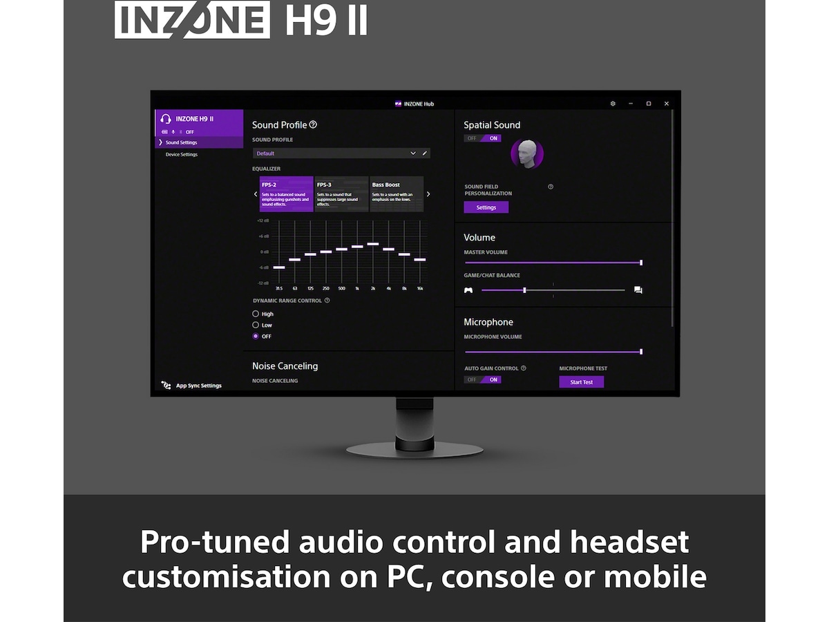 Sony INZONE H9 II Trådløst Støydempende Headset (sort) Gamingheadset