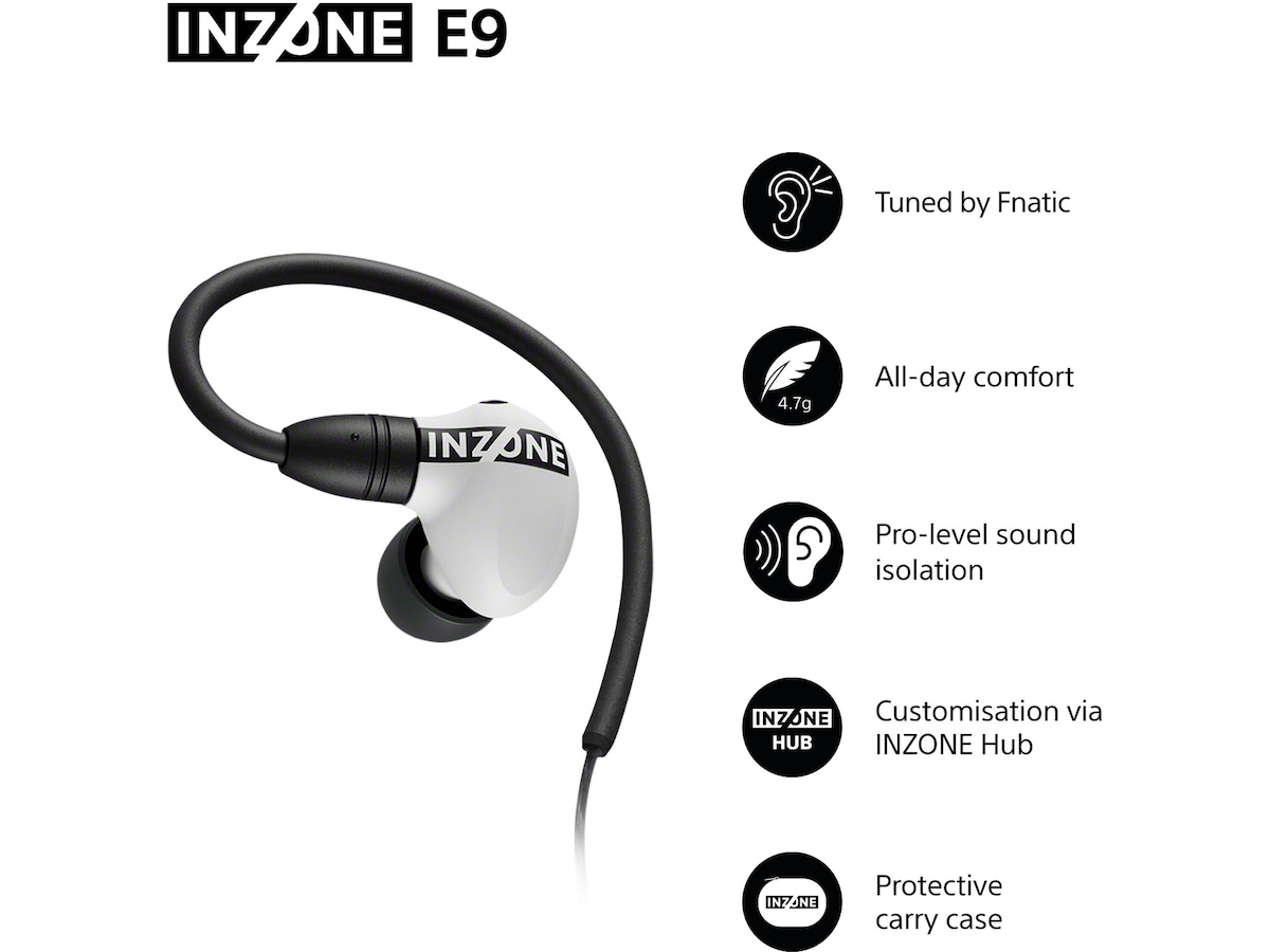Sony INZONE E9 In-Ear Gaming Ørepropper (hvit) Ørepropper