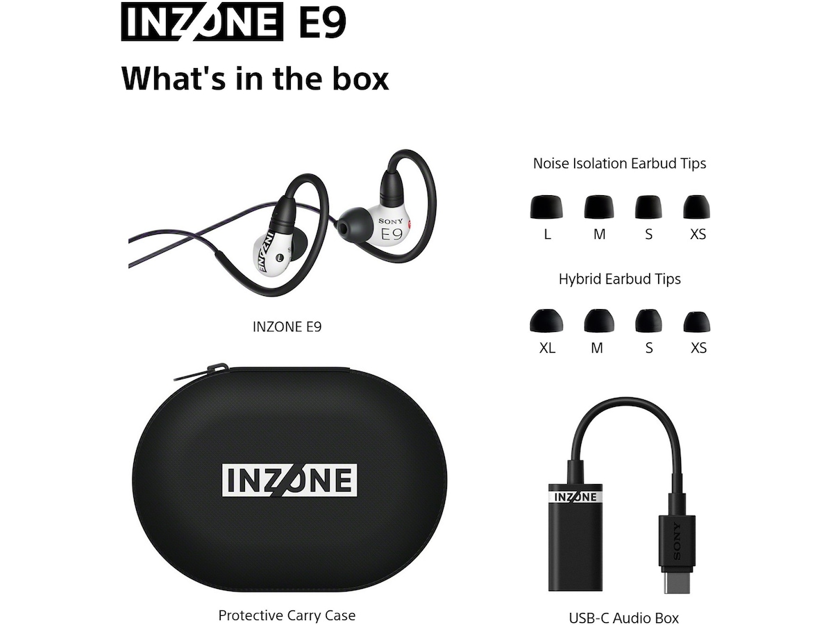 Sony INZONE E9 In-Ear Gaming Ørepropper (hvit) Ørepropper