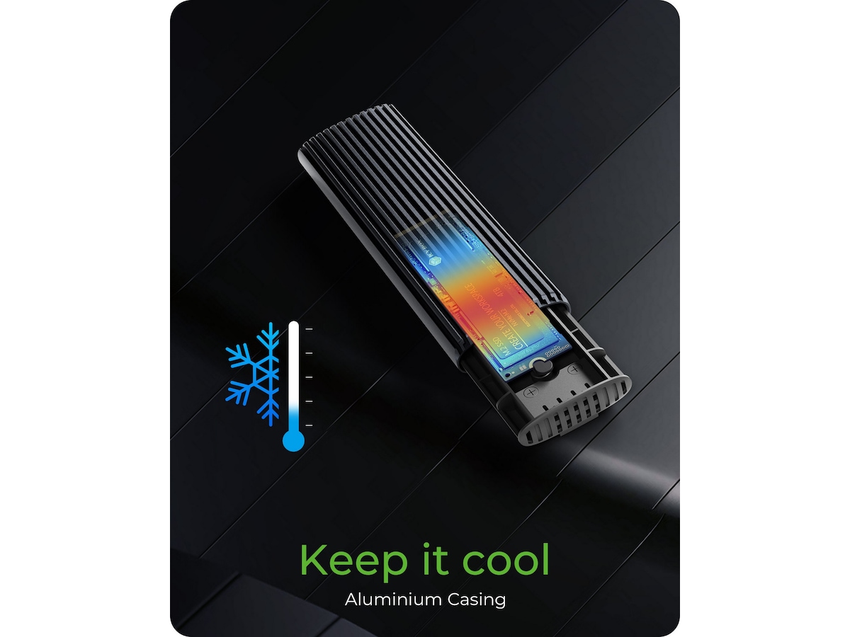 Icy Box M.2 NVMe & SATA M.2 SSD kabinett Eksterne kabinetter