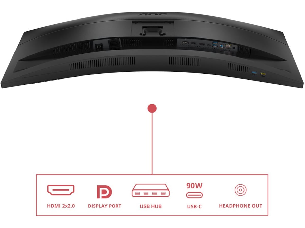 AOC 34" curved skjerm CU34E4CV Skjermer