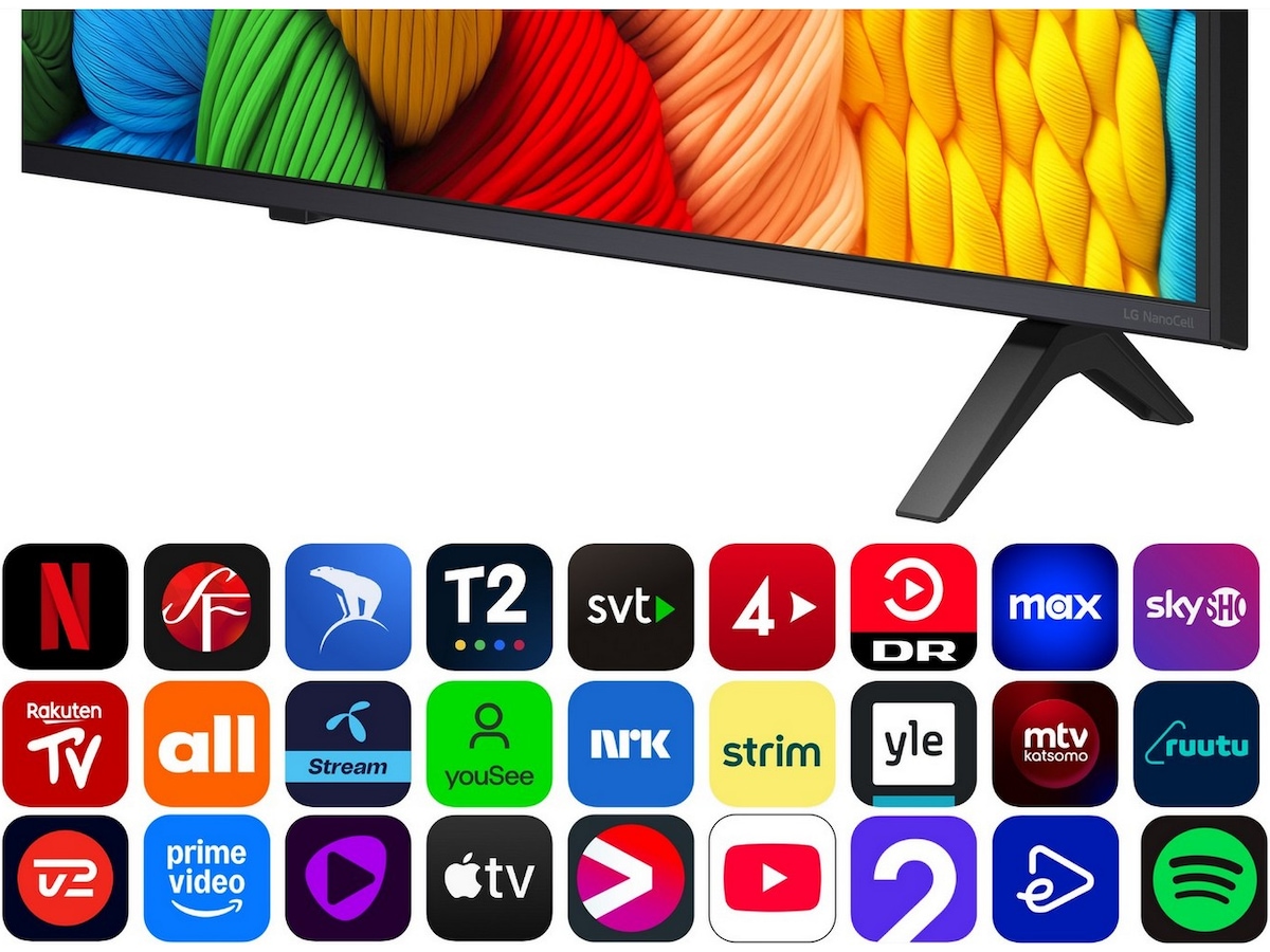 LG 43" NANO80 AI 4K NanoCell Smart-TV (2025) + Soundbar  20 - 49 tommer TV