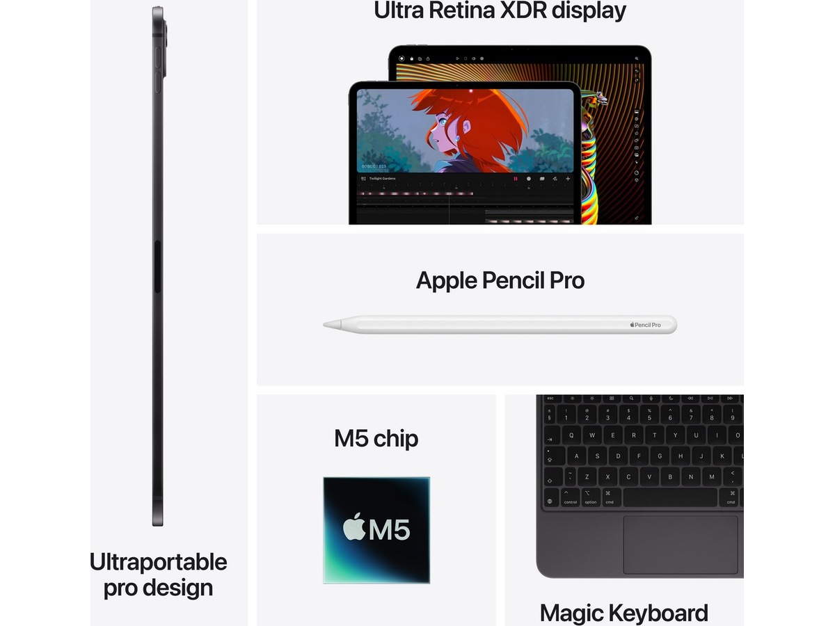 iPad Pro 13" (2025) 1TB WiFi (stellarsvart) Nettbrett / iPad
