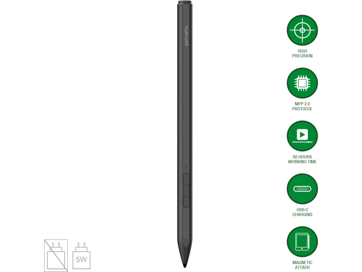 4smarts Microsoft Surface MPP Active Stylus (sort) Tastatur og stylus