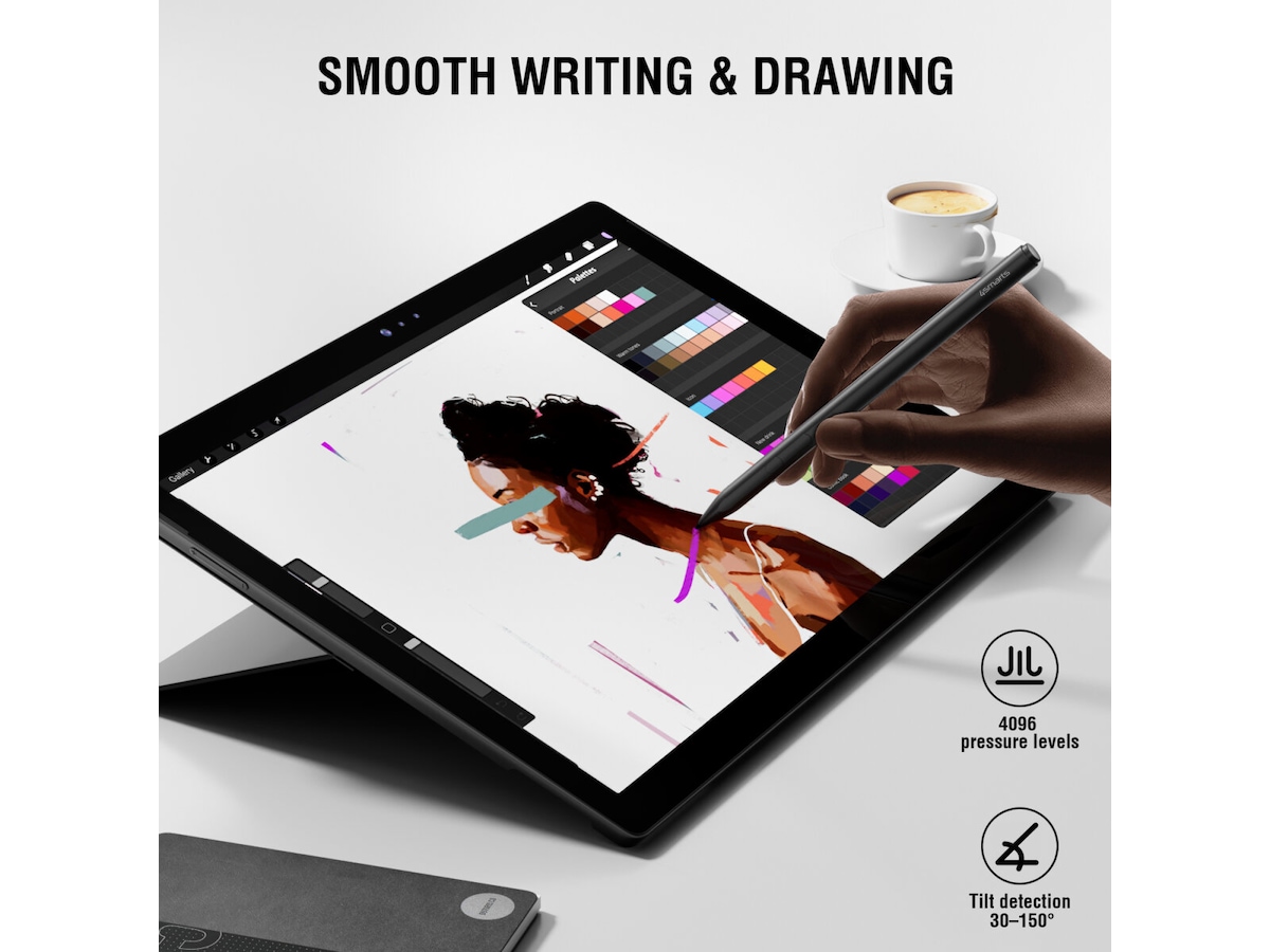 4smarts Microsoft Surface MPP Active Stylus (sort) Tastatur og stylus