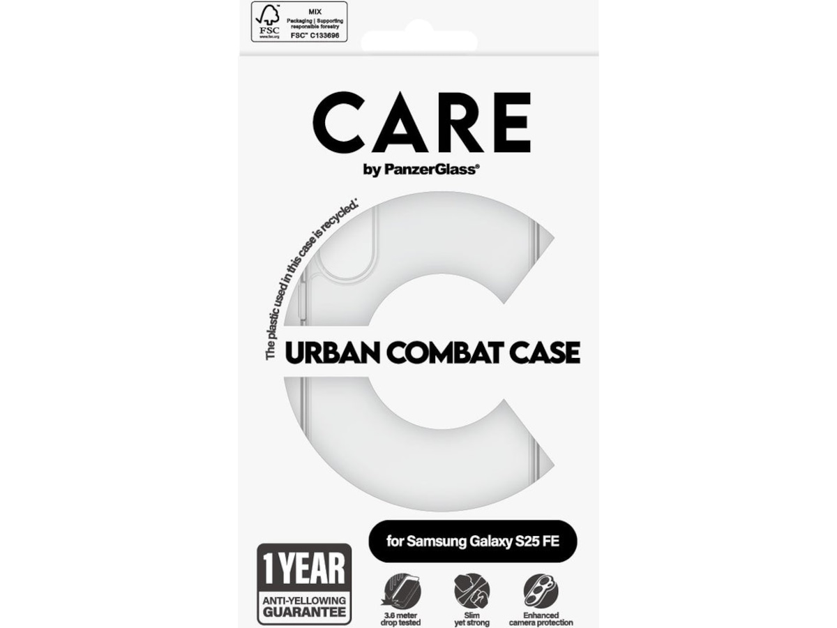 PanzerGlass CARE Galaxy S25 FE Urban Combat deksel (gjennomsiktig) Mobildeksel