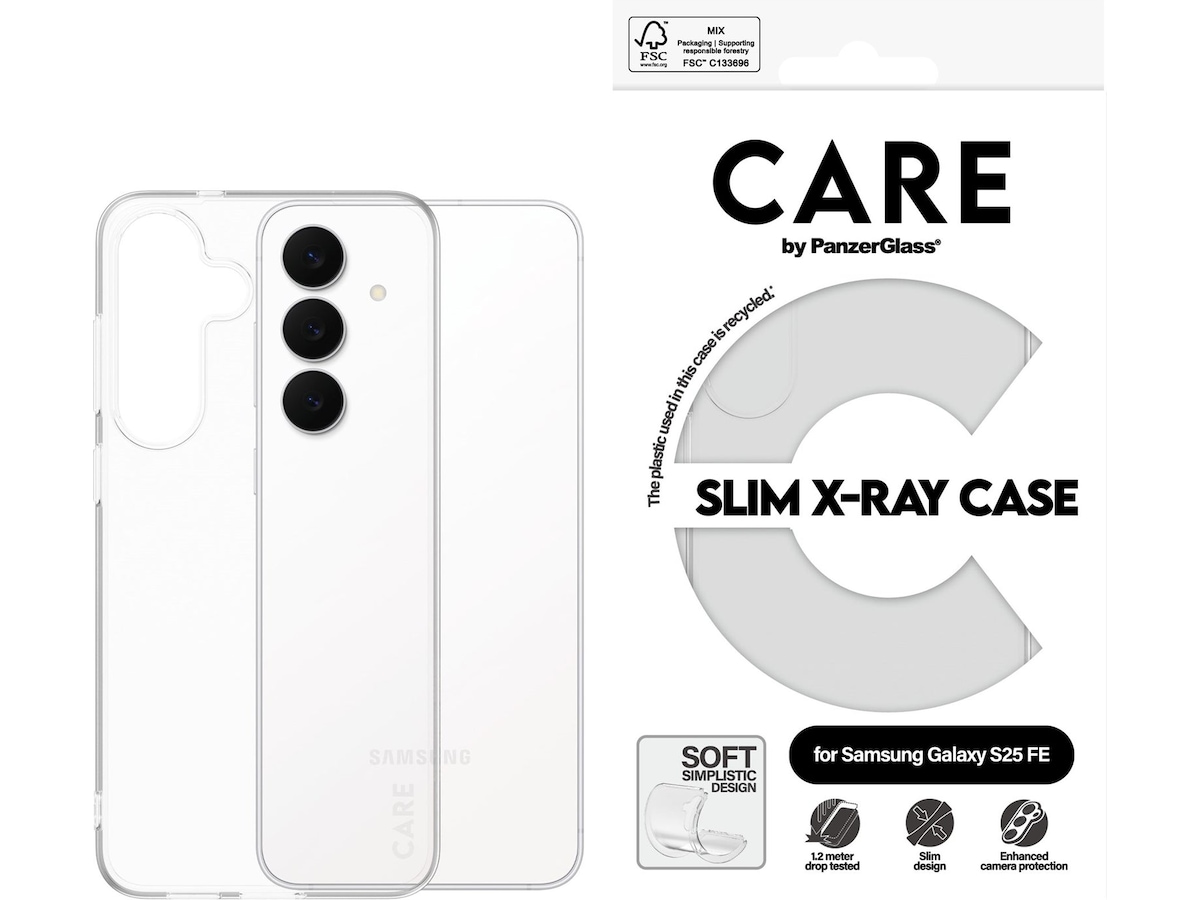 PanzerGlass CARE Galaxy S25 FE X-Ray silikondeksel (gjennomsiktig) Mobildeksel