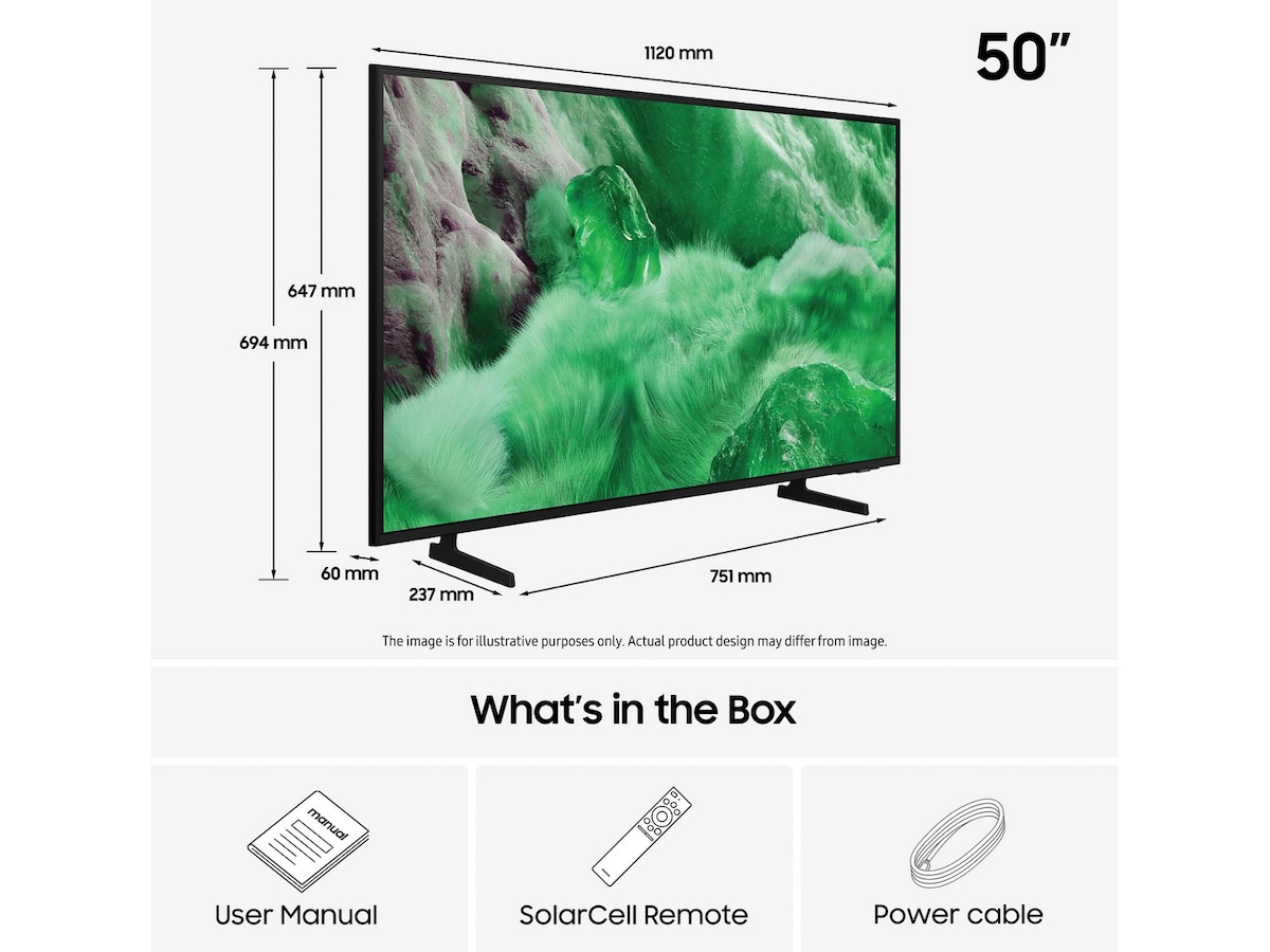 Samsung 50" Q7F2 QLED 4K Smart-TV (2025) + Soundbar 50 - 59 tommer TV