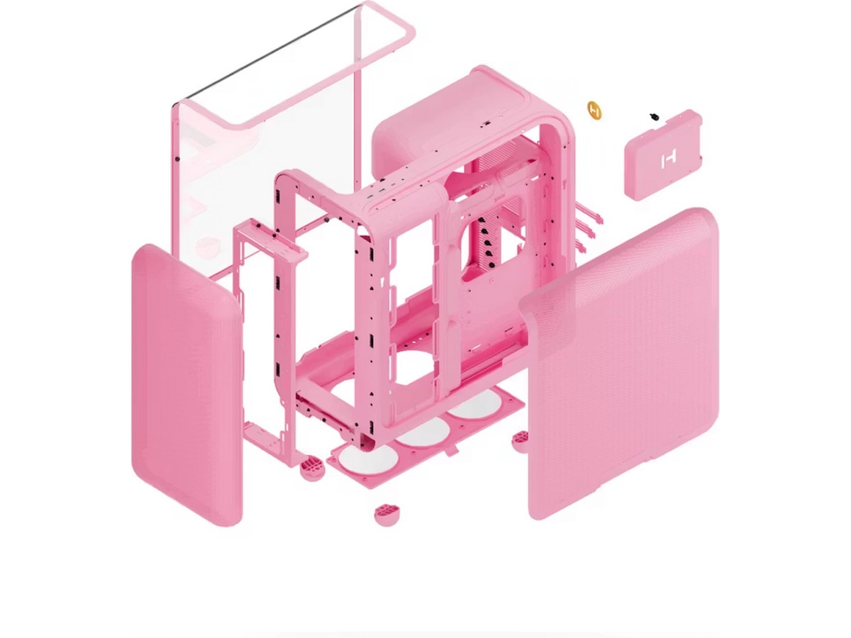 HYTE X50 Midi-Tower (rosa) Midi tower