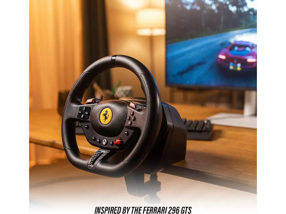 Thrustmaster T98-X Ferrari 296 GTS Racing Wheel Ratt og pedaler