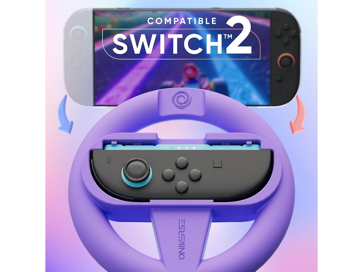 Oniverse 4-pakning racingshjul for Switch 2 Tilbehør til spillkonsoller
