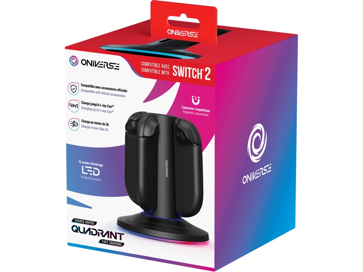 Oniverse Nintendo Switch 2 4 Joy-con ladestasjon Tilbehør til spillkonsoller