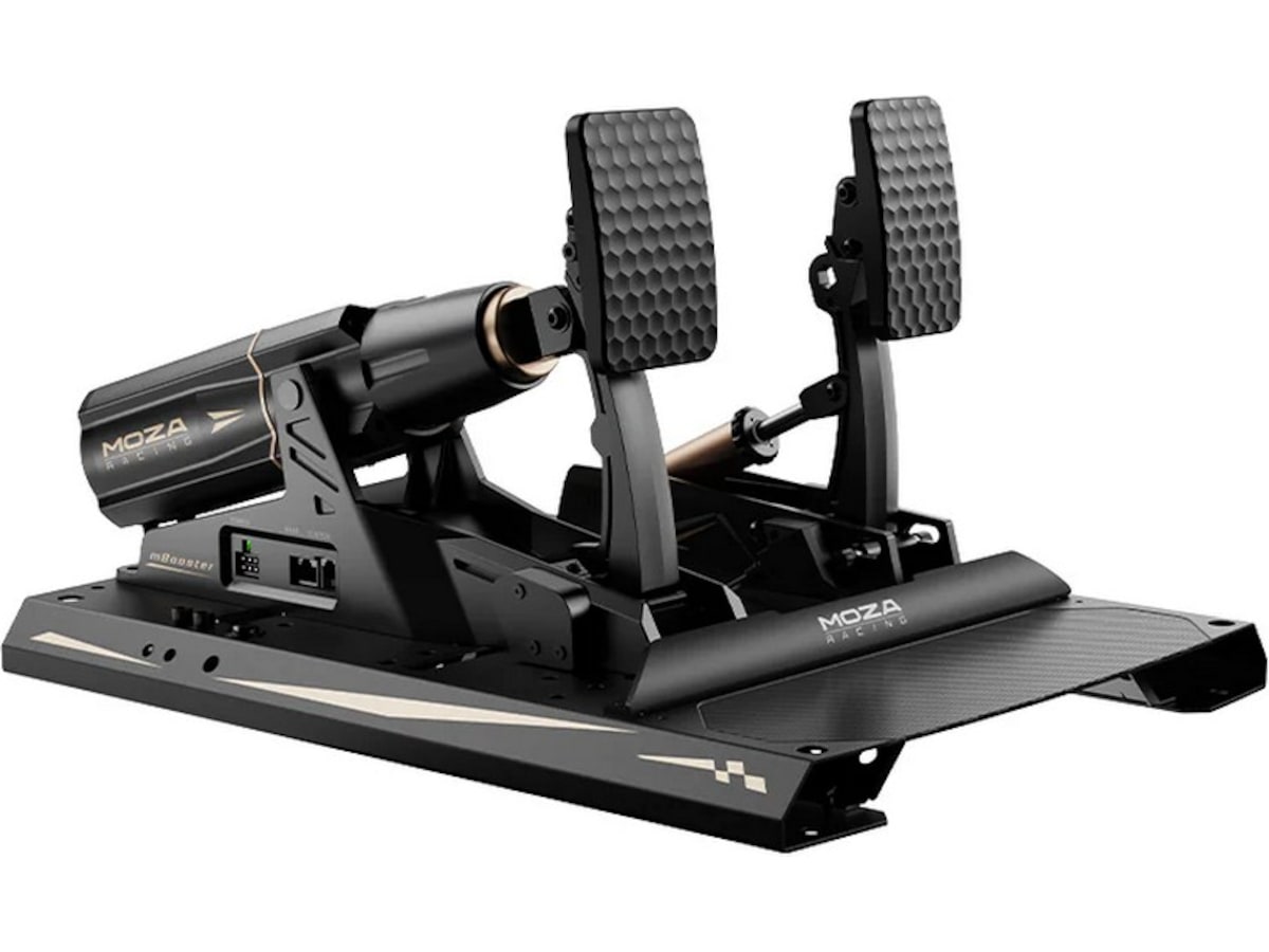 MOZA mBooster Active Pedal Set (med CRP2-gasspedal) Ratt og pedaler