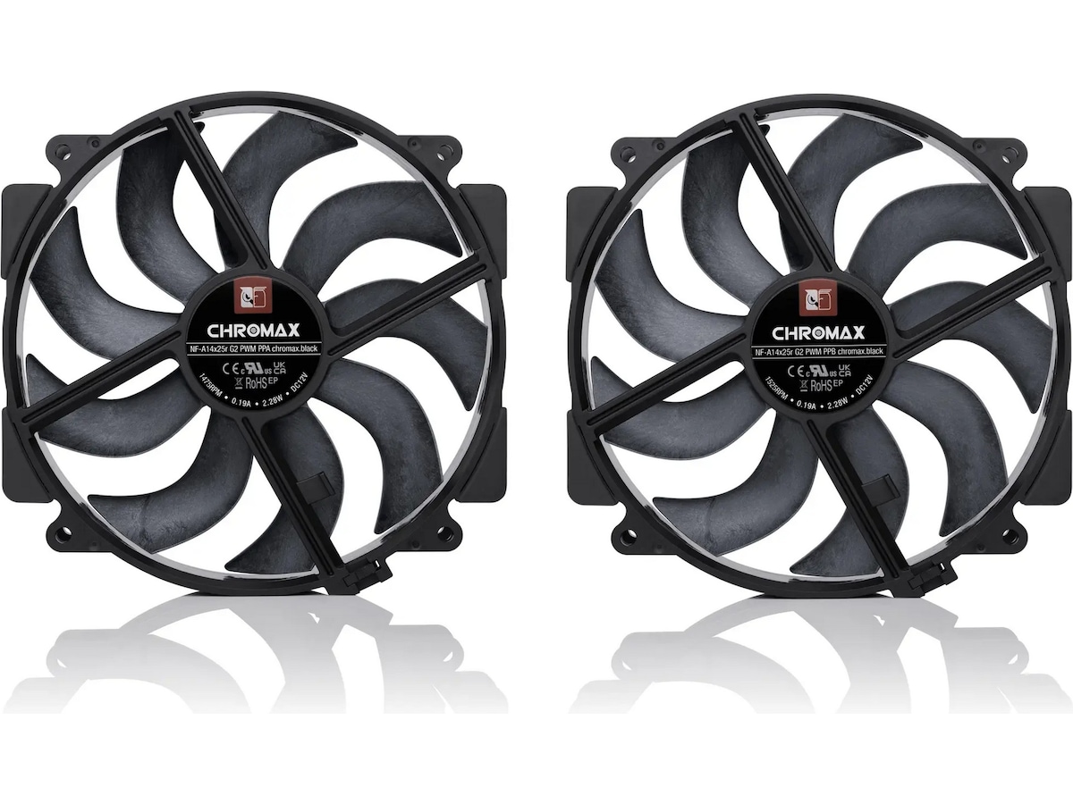 Noctua NF-A14x25r G2 PWM Sx2-PP chromax.sort Vifte Vifter