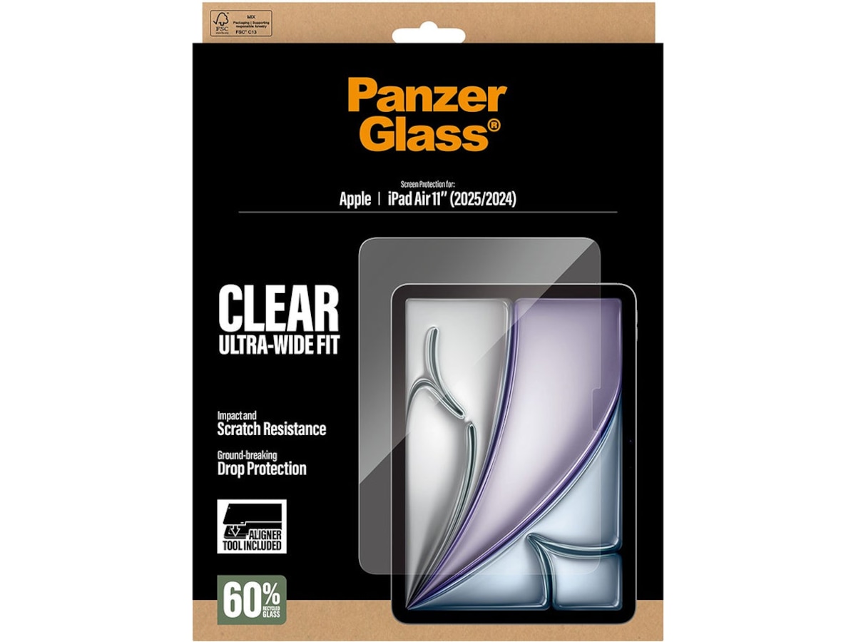 PanzerGlass iPad Air 11" (M2/M3/M4) Fast Fit skjermbeskytter Skjermbeskyttelse nettbrett