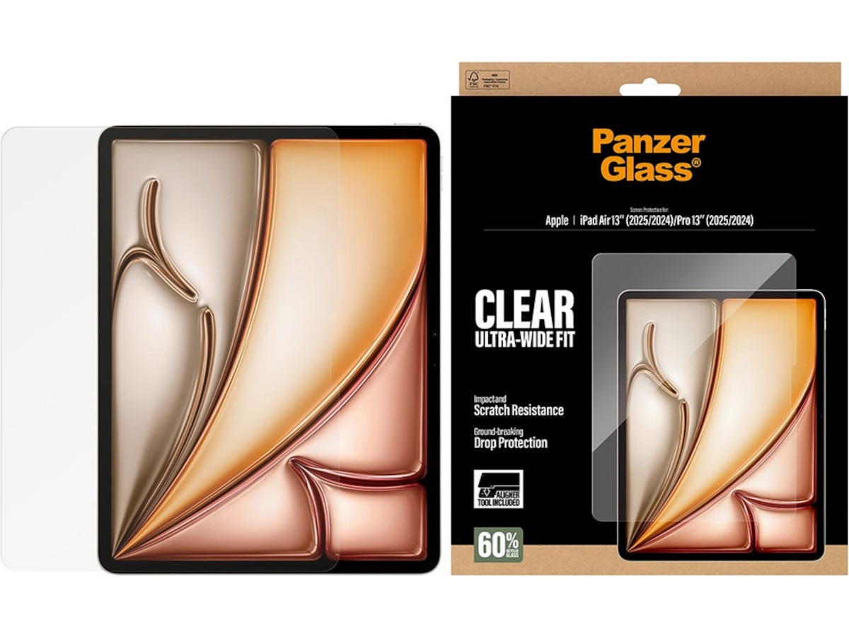 PanzerGlass iPad Air 13" / Pro 13" Fast Fit skjermbeskytter Skjermbeskyttelse nettbrett