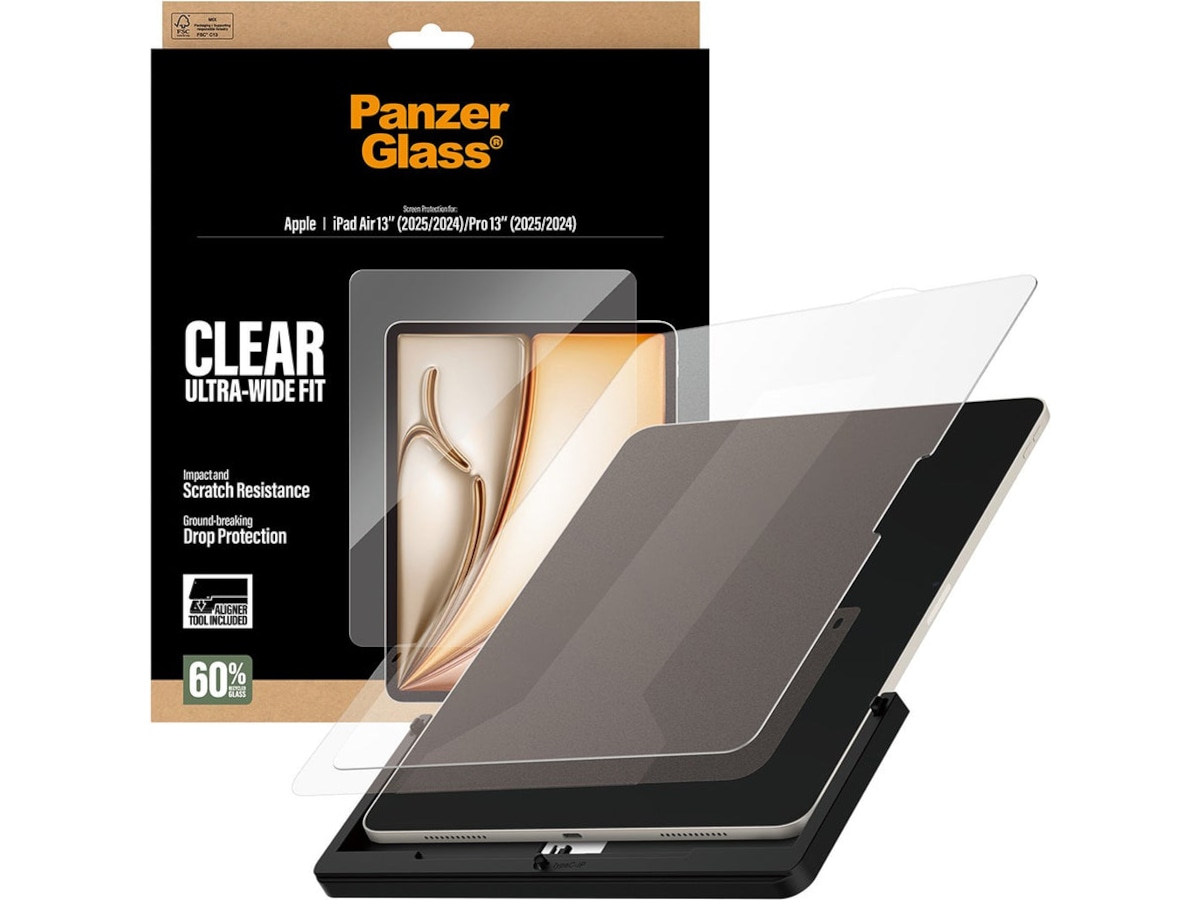 PanzerGlass iPad Air 13" / Pro 13" Fast Fit skjermbeskytter Skjermbeskyttelse nettbrett