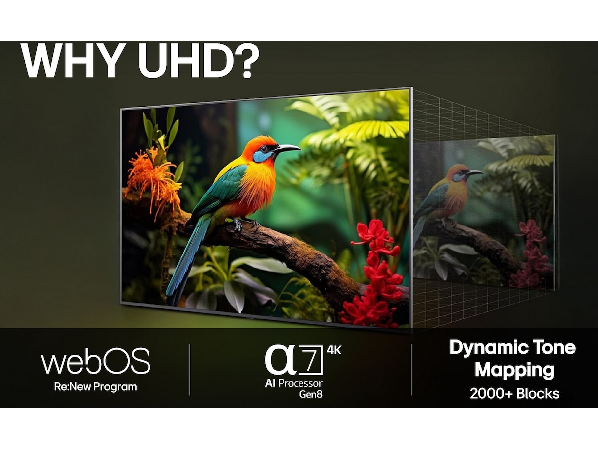 LG 86'' UA75 AI 4k Smart TV (2025) + NS60 lydplanke Over 80 tommer TV