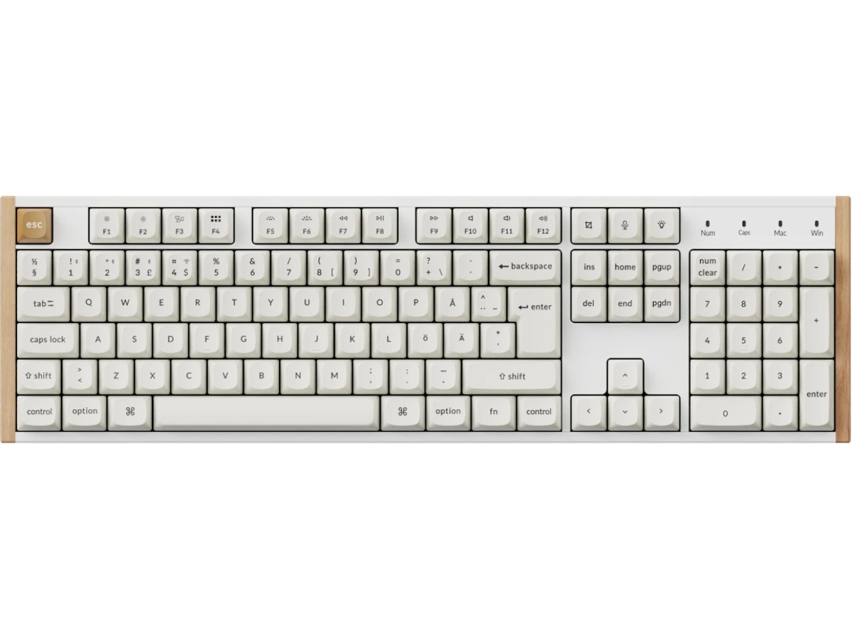 Keychron K10 HE SE Trådløst gamingtastatur (tre/hvit) Gamingtastatur