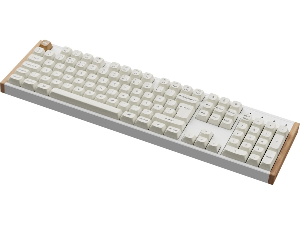 Keychron K10 HE SE Trådløst gamingtastatur (tre/hvit) Gamingtastatur