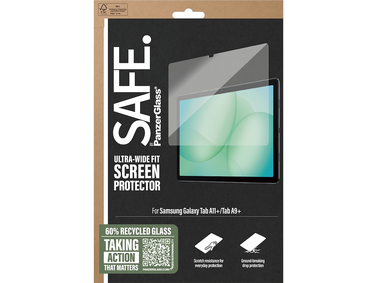 PanzerGlass SAFE. Galaxy Tab A11+ / A9+ Skjermbeskytter Skjermbeskyttelse nettbrett