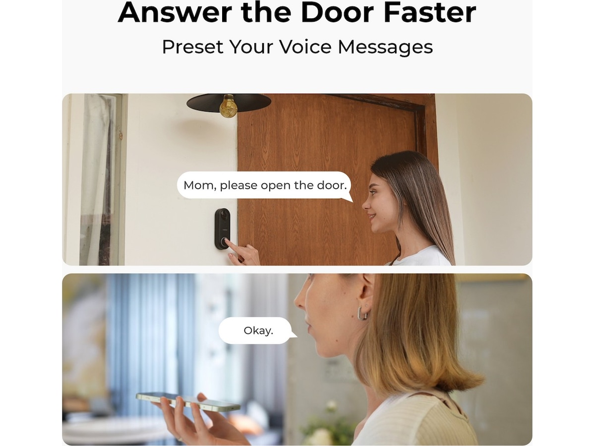 Reolink Video Doorbell WiFi (sort) Ringeklokker
