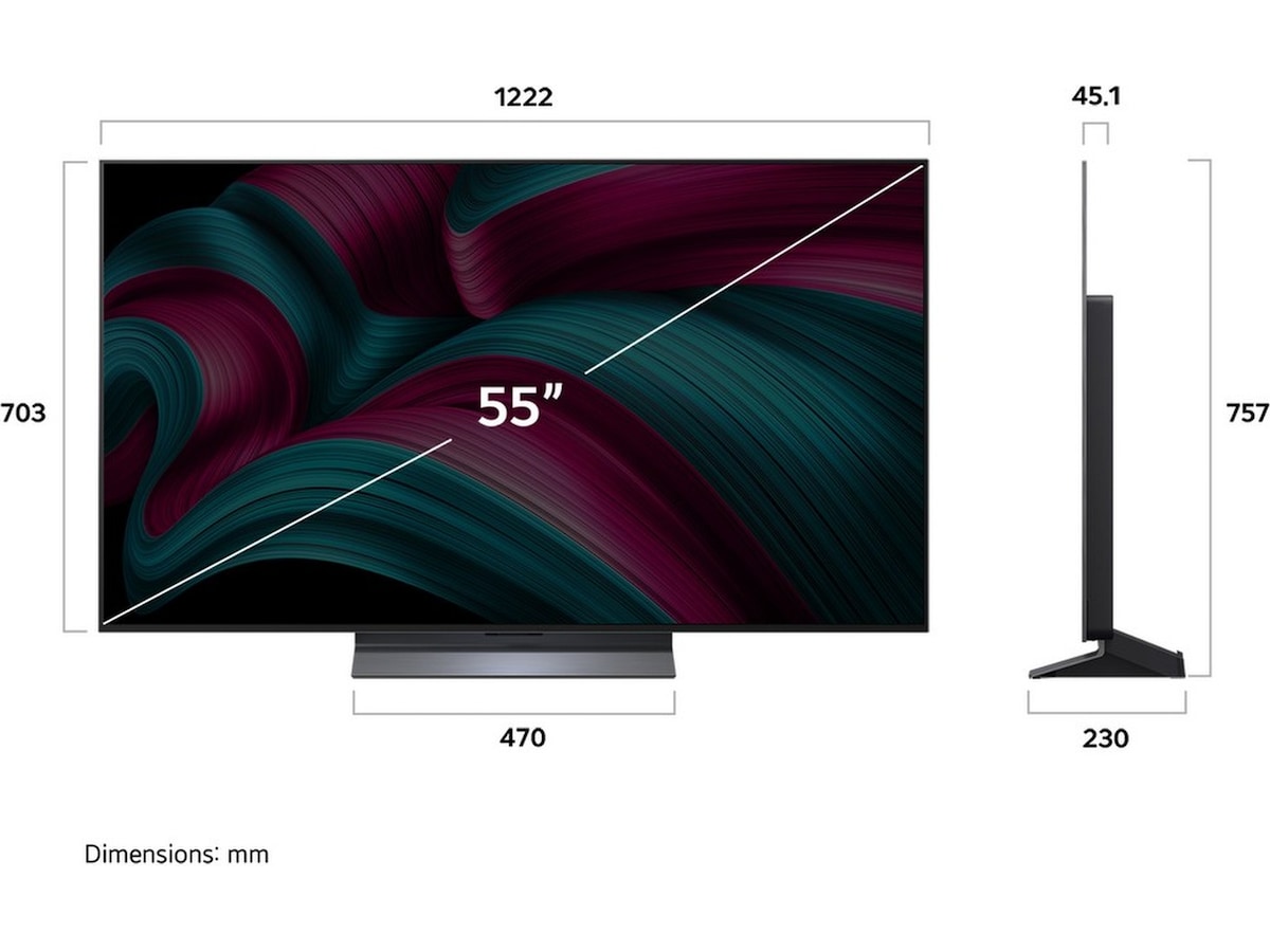 LG 55" C5 AI 4K OLED Smart TV (2025) + veggfeste 50 - 59 tommer TV