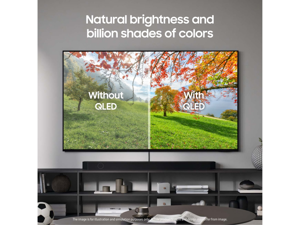 Samsung 65" Q7FA QLED 4K Smart-TV (2025) + veggfeste 60 - 69 tommer TV