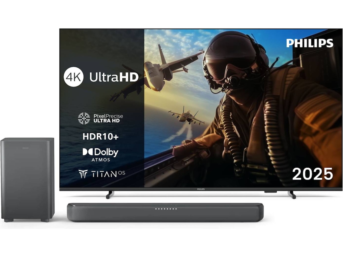 Philips 50" PUS7000/12 4K LED Smart TV (2025) + lydplanke 60 - 69 tommer TV