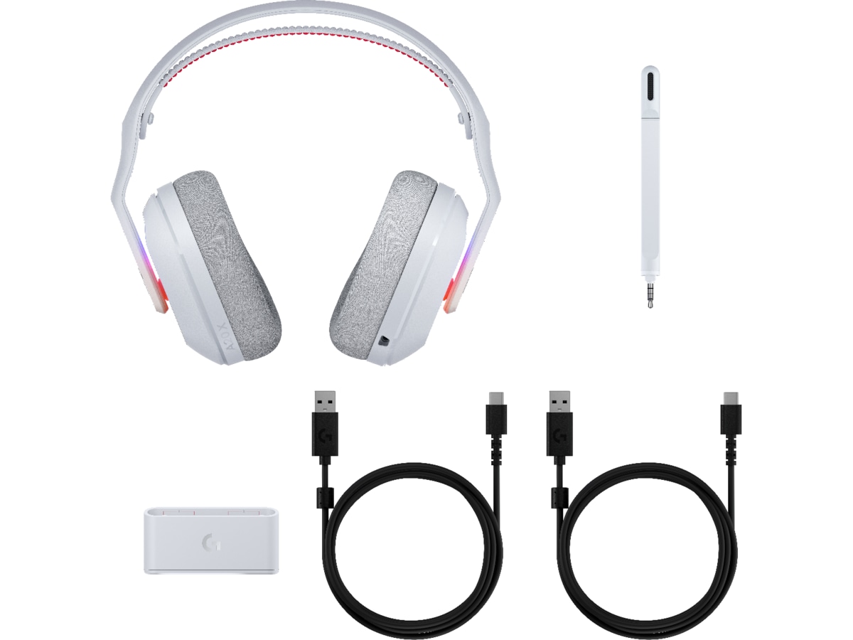 Logitech G Astro A20X gamingheadset Lightspeed trådløst (hvit) -B-Grade Demo headset