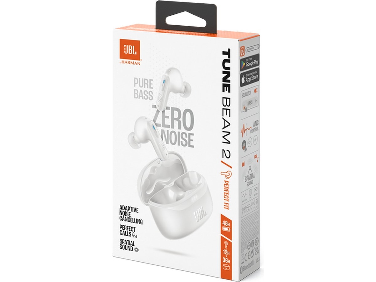 JBL Tune Beam 2 trådløse ørepropper (hvit) Ørepropper
