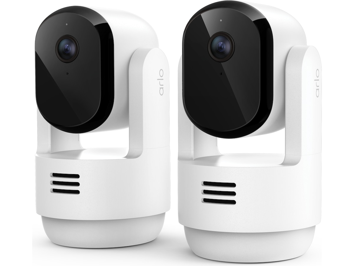 Arlo Essential 3 HD PTZ innendørs overvåkningskamera 2-pakning Overvåkningskameraer