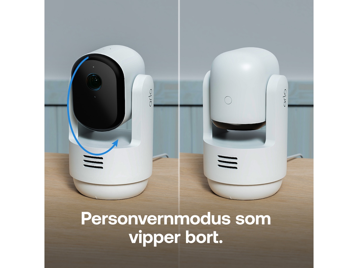 Arlo Essential 3 HD PTZ innendørs overvåkningskamera 2-pakning Overvåkningskameraer