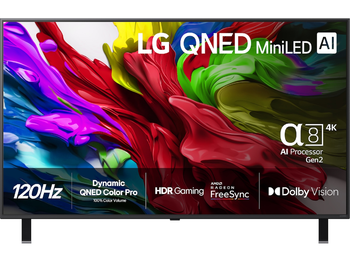 LG 55'' QNED85 evo AI MiniLED 4k smart-TV (2025) + soundbar 60 - 69 tommer TV