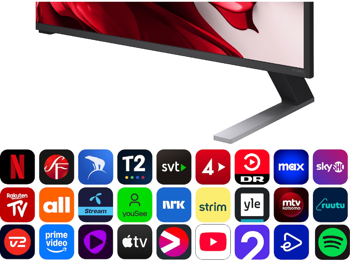 LG 55'' QNED85 evo AI MiniLED 4k smart-TV (2025) + soundbar 60 - 69 tommer TV